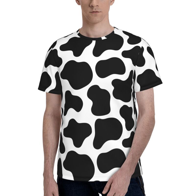 3D Print Cow Men's Short Sleeve T Shirt