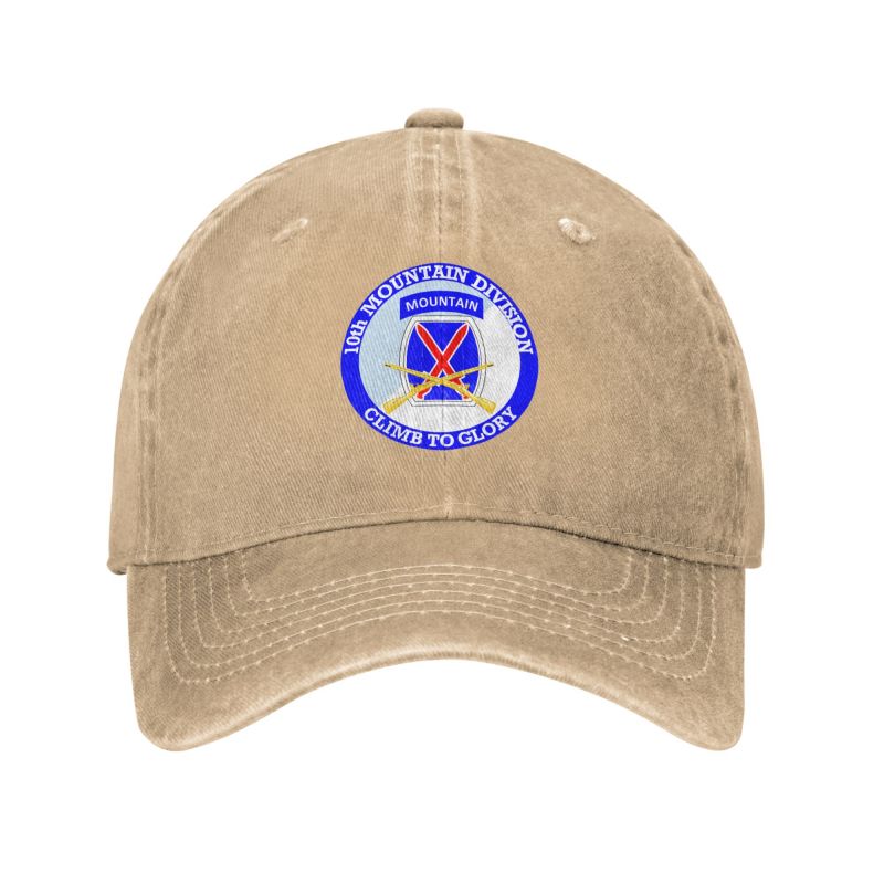Us Army 10th Mountain Division Denim Hat Adjustable Baseball Cap - Picture 15 of 15