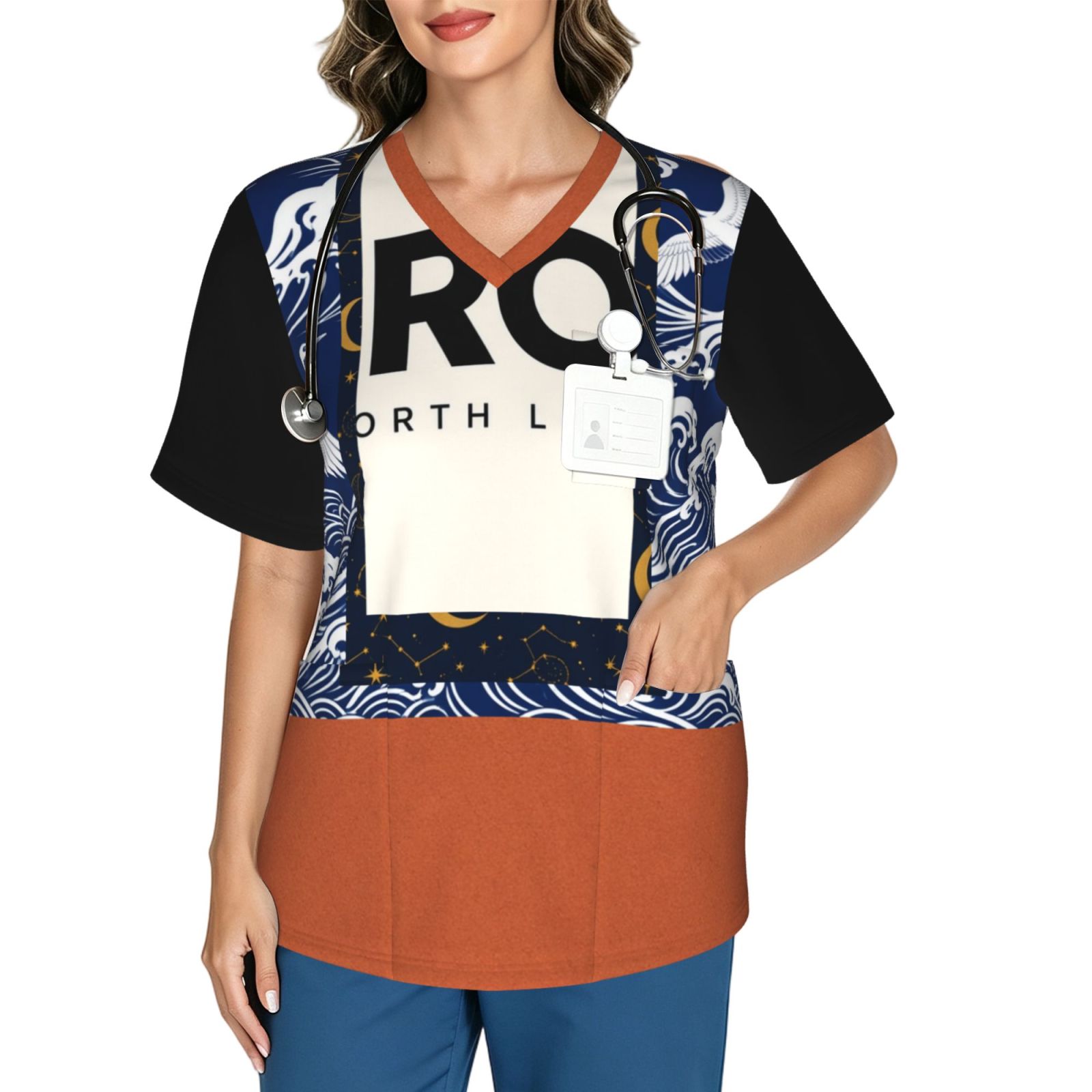 aurora_cap_859x1778 Women's V neck scrub top