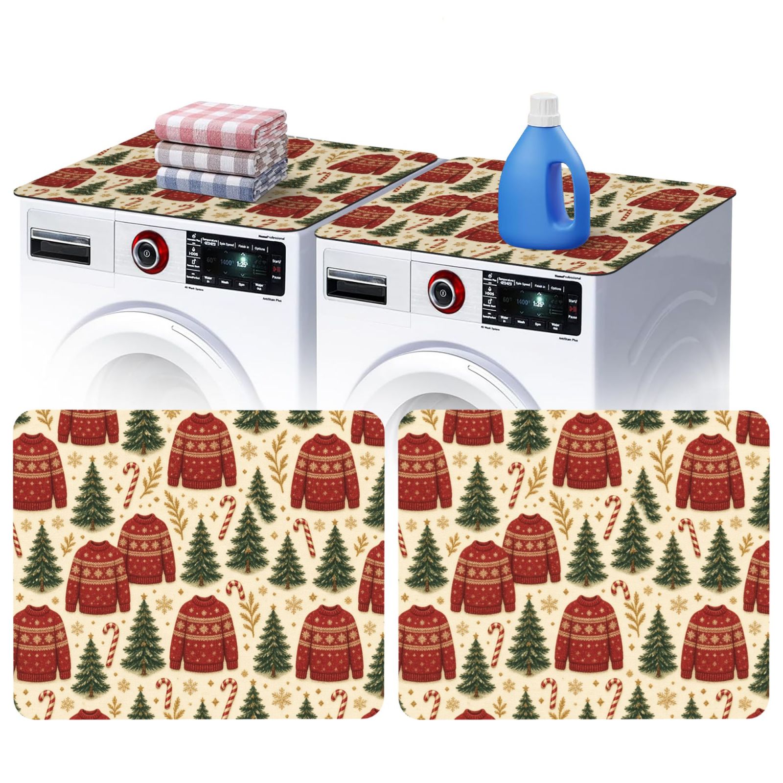 christmas_pad_2481x2087 Washing machine dust cover 2 pcs