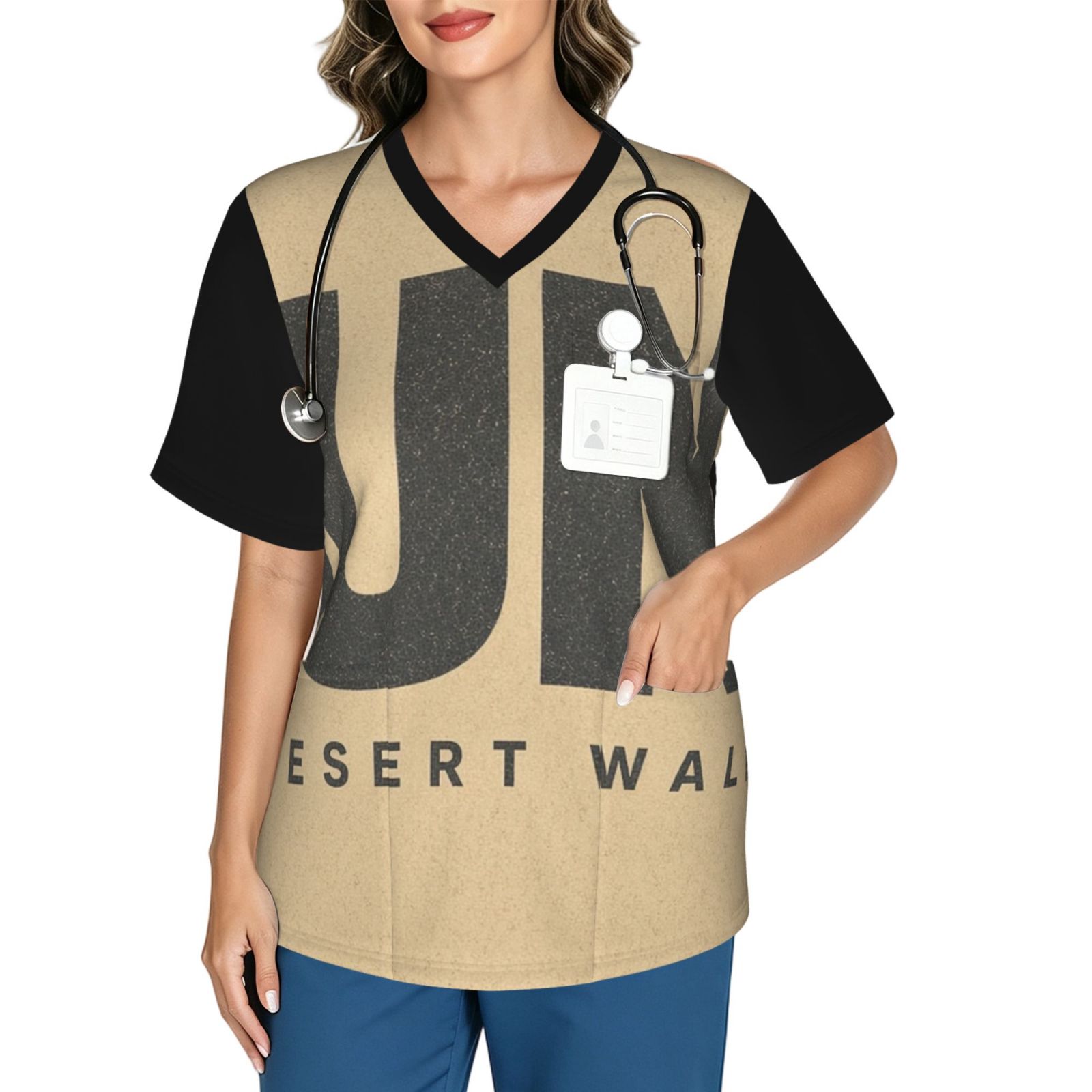 dune_scrub_2496x2991 Women's V neck scrub top