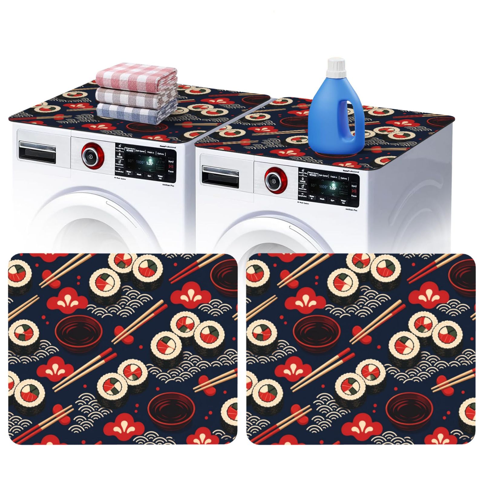 sushiroll_pad_2481x2087 Washing machine dust cover 2 pcs