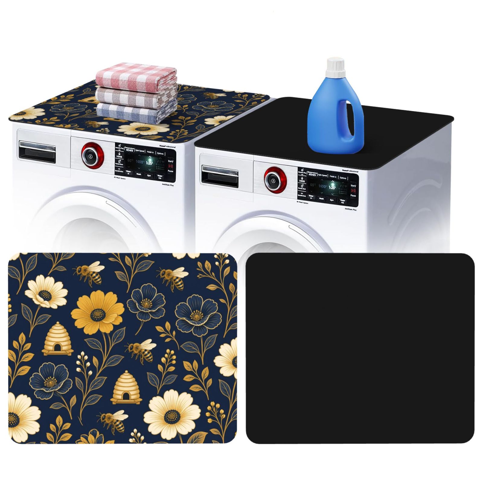 honeybee_pad_2481x2087 Washing machine dust cover 2 pcs