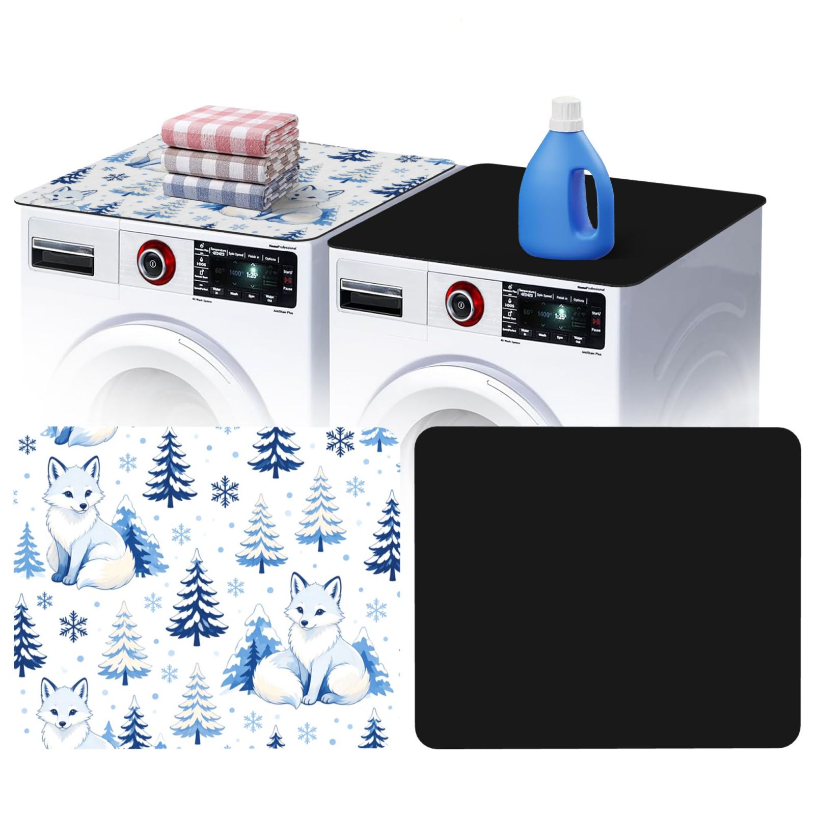 snowfox2_pad_2481x2087 Washing machine dust cover 2 pcs
